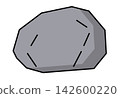 A large gray rock standing in nature 142600220