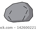 A large gray rock standing in nature 142600221