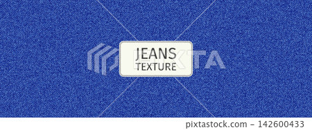 Blue jeans texture background. Denim pattern with woven cotton grain. Vector illustration for clothing brand design. Blue jeans texture background. Denim pattern with woven cotton grain. Vector illustration for clothing brand design. 142600433