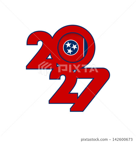 2027 banner with Tennessee State flag inside. 142600673