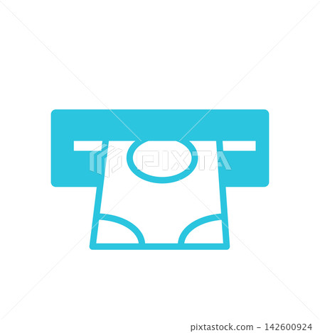 Deposit icon. Isolated on white. Blue icon 142600924