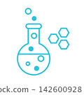 Experiment, Science  icon on white background. Isolated on white background. Blue icon 142600928