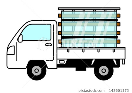 一輛輕型卡車,載運玻璃(玻璃維修公司) 一輛輕型卡車,載運玻璃(玻璃維修公司) 142601373