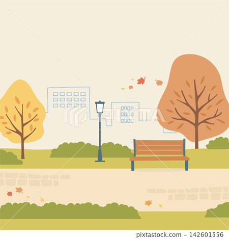 Autumn park illustration 142601556