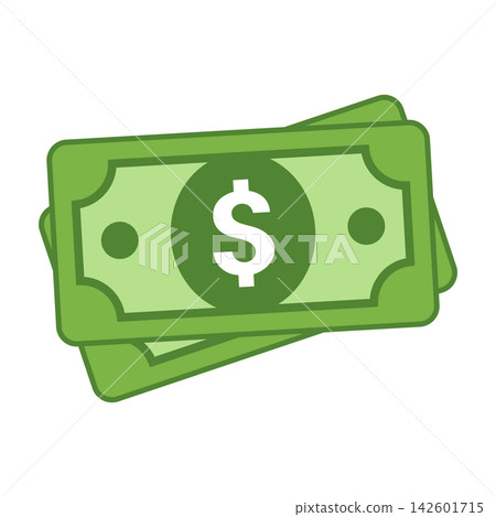 Green Dollar Bill Flat Vector Icon Green Dollar Bill Flat Vector Icon 142601715