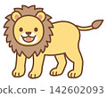 Illustration of a lion with its mouth open 142602093