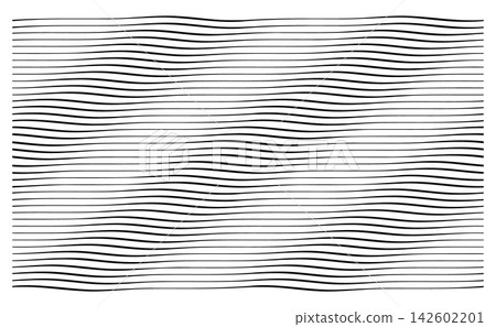 A monochrome abstract wave texture background with undulating black lines. A monochrome abstract wave texture background with undulating black lines. 142602201