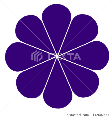 A Japanese-style illustration of dark purple flowers. A Japanese-style illustration of dark purple flowers. 142602354
