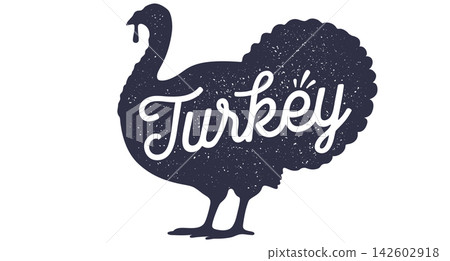 Turkey, lettering. Silhouette turkey, lettering Turkey Turkey, lettering. Silhouette turkey, lettering Turkey 142602918