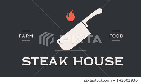 Butcher Knife. Butchery symbol Butcher Knife. Butchery symbol 142602930