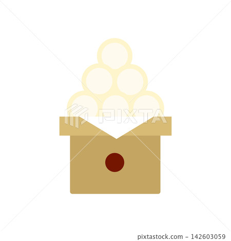 Moon-viewing dumpling icon (without outline) Moon-viewing dumpling icon (without outline) 142603059