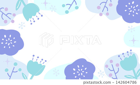 一款靈感源自冬季的北歐風格花卉相框。 142604786