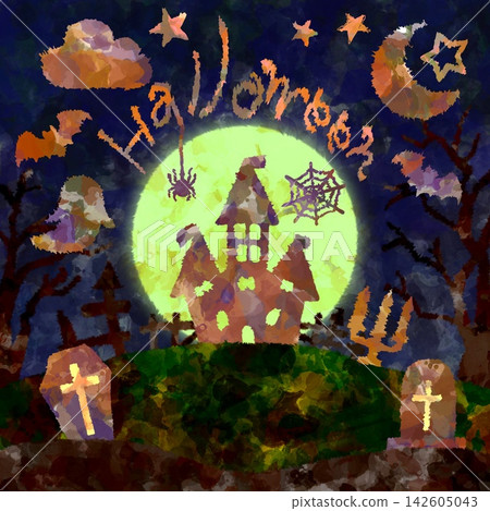 Hand-drawn Halloween Night illustration Hand-drawn Halloween Night illustration 142605043
