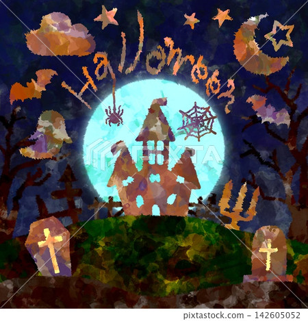 Hand-drawn Halloween Night illustration Hand-drawn Halloween Night illustration 142605052
