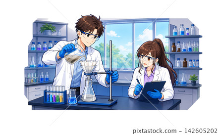 Researchers doing experiments Researchers doing experiments 142605202