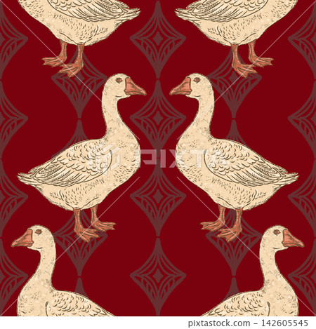 seamless pattern with roosters seamless pattern with roosters 142605545