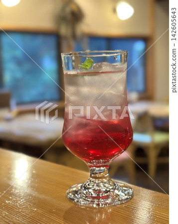 Vibrant pink red shiso juice Vibrant pink red shiso juice 142605643