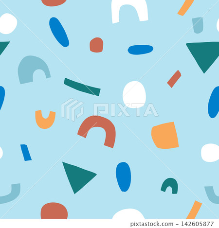 Seamless pattern with geometric shapes. Abstract vector texture. Seamless pattern with geometric shapes. Abstract vector texture. 142605877
