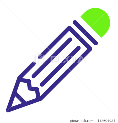 Pencil line icon vector isolated Pencil line icon vector isolated 142605981