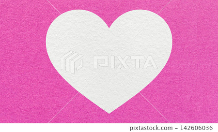 White heart on hot pink paper texture background with copy space for Valentines Day banner, template or greeting card White heart on hot pink paper texture background with copy space for Valentines Day banner, template or greeting card 142606036