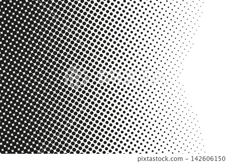 Abstract halftone texture with monochrome dotted pattern. Black and white gradient overlay with noise transition effect. Dissolve grain polka dots motion with fading flowing. Vector illustration. Abstract halftone texture with monochrome dotted pattern. Black and white gradient overlay with noise transition effect. Dissolve grain polka dots motion with fading flowing. Vector illustration. 142606150