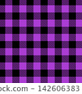 Purple and black buffalo plaid seamless pattern 142606383