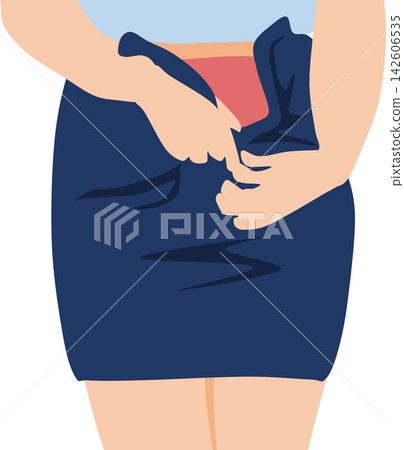 一位女士正在換衣服的插圖 一位女士正在換衣服的插圖 142606535
