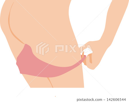 一位女士正在換衣服的插圖 一位女士正在換衣服的插圖 142606544