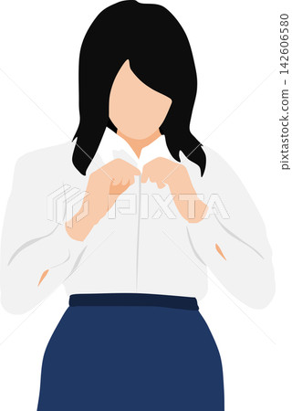 Illustration of a woman changing clothes 142606580