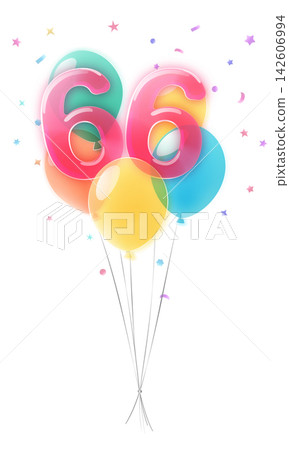 Happy 66th Birthday Balloons 142606994