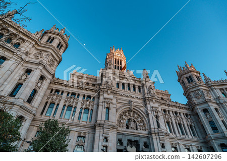 Cibeles Palace at golden hour in Madrid Cibeles Palace at golden hour in Madrid 142607296