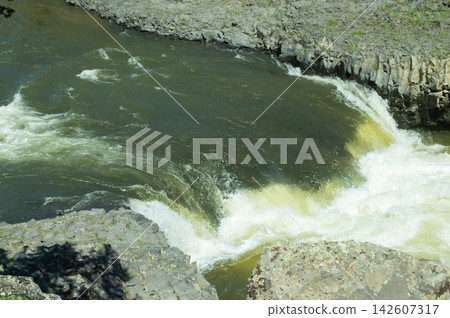 A rapid current flowing over rocks (Orkhon Valley, Mongolia) A rapid current flowing over rocks (Orkhon Valley, Mongolia) 142607317