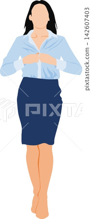 一位女士正在換衣服的插圖 一位女士正在換衣服的插圖 142607403