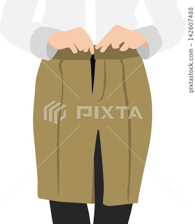 一位女士正在換衣服的插圖 一位女士正在換衣服的插圖 142607488