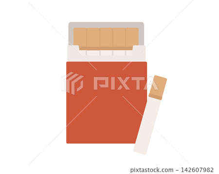 Cigarette box illustration Cigarette box illustration 142607982