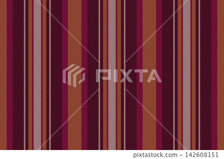 King stripe textile fabric, screen vertical texture pattern. Detailed vector background seamless lines in dark and orange colors. King stripe textile fabric, screen vertical texture pattern. Detailed vector background seamless lines in dark and orange colors. 142608151