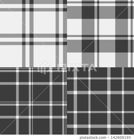 Vintage style tartan plaid seamless pattern. Scalable vector background ideal for fashion design, fabric, stationery products, branding, and classic graphic compositions. Vintage style tartan plaid seamless pattern. Scalable vector background ideal for fashion design, fabric, stationery products, branding, and classic graphic compositions. 142608193