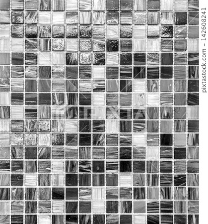 Grey ceramic tile abstract pattern mosaic texture background square backdrop structure gray Grey ceramic tile abstract pattern mosaic texture background square backdrop structure gray 142608241