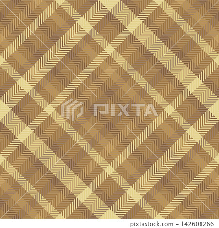 Simplicity texture tartan vector, ragged seamless check background. Goose fabric plaid pattern textile in orange and yellow colors. Simplicity texture tartan vector, ragged seamless check background. Goose fabric plaid pattern textile in orange and yellow colors. 142608266