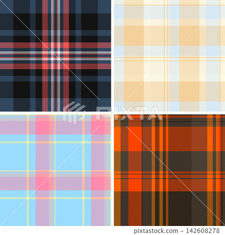 Plaid bundle for summer outings, park leisure, and alfresco dining. Seamless repeats bring traditional charm to fabric, decor, and digital products. Plaid bundle for summer outings, park leisure, and alfresco dining. Seamless repeats bring traditional charm to fabric, decor, and digital products. 142608278