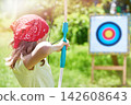 Girl with sport bow 142608643