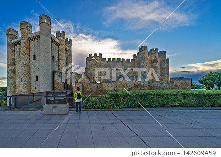 old castle with red rooftops old castle with red rooftops 142609459