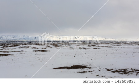 Landscape with snow, Askja caldera area, Iceland Landscape with snow, Askja caldera area, Iceland 142609855