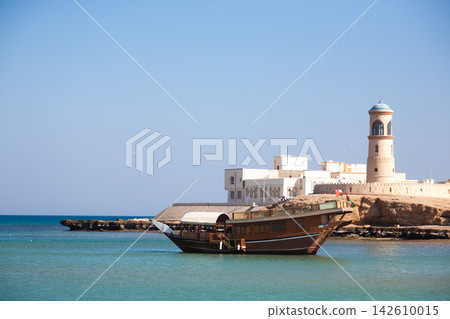 Al-Ayjah Lighthouse view from Sur beach, Oman Al-Ayjah Lighthouse view from Sur beach, Oman 142610015