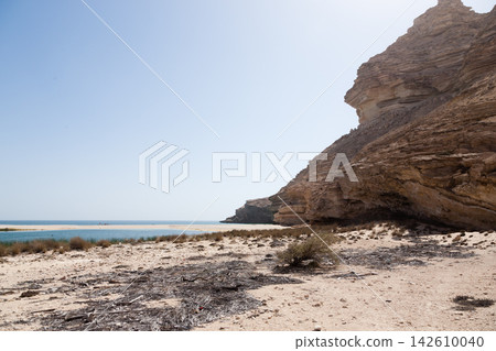 Wadi Sinaq beach view, Oman landscape Wadi Sinaq beach view, Oman landscape 142610040