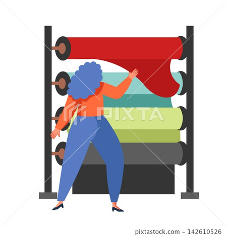 Sewing business people, vector flat isolated illustration Sewing business people, vector flat isolated illustration 142610526