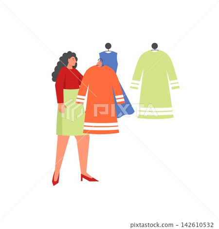 Shopping concept vector flat style design illustration 142610532