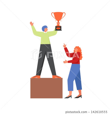 Business success concept vector flat style design illustration Business success concept vector flat style design illustration 142610555