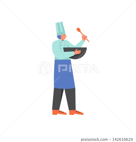 Restaurant cook, vector flat style design illustration Restaurant cook, vector flat style design illustration 142610629