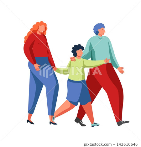 Happy family concept vector flat isolated illustration Happy family concept vector flat isolated illustration 142610646